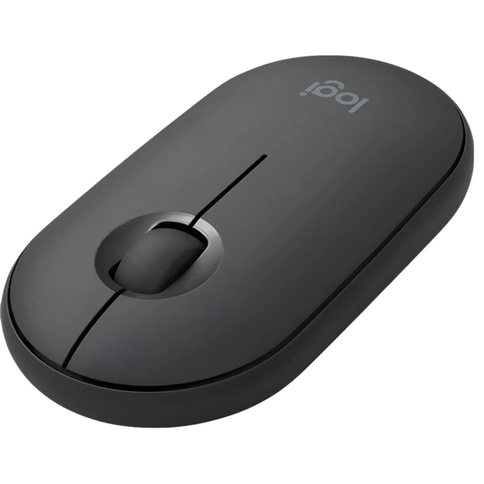 [Logitech] Wireless LOGITECH BLACK PEBBLE M350 Wireless + Bluetooth FV (1xAA, Công tắc)