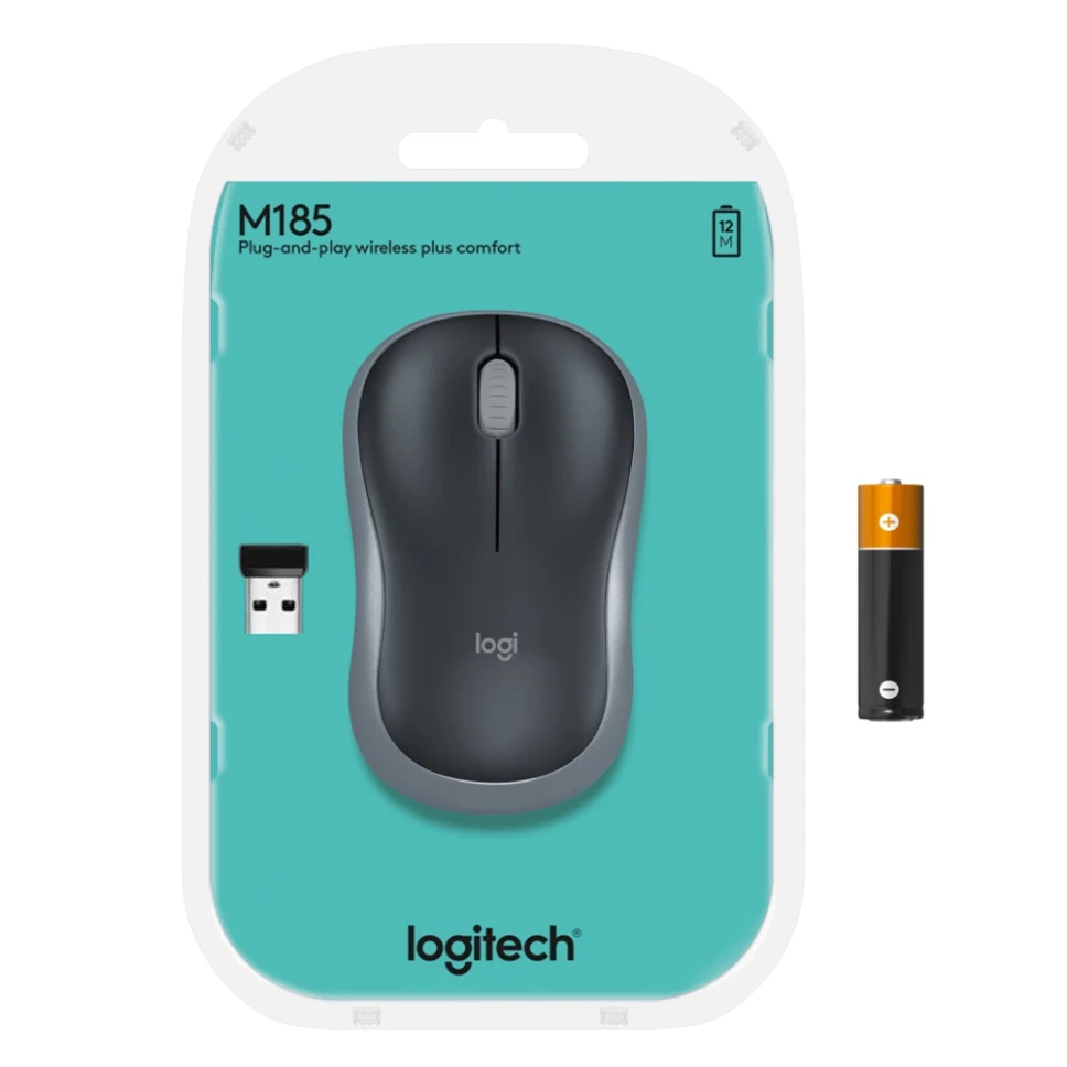 Wireless Logitech M185 Gray