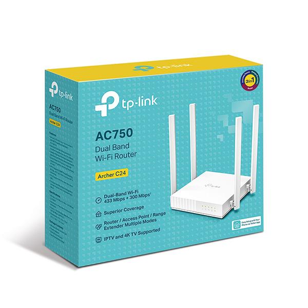 [Phát Wifi TP-Link] Router Wifi TP-Link Archer C24  (4 anten, 733Mbps, Dual-band, 4LAN)