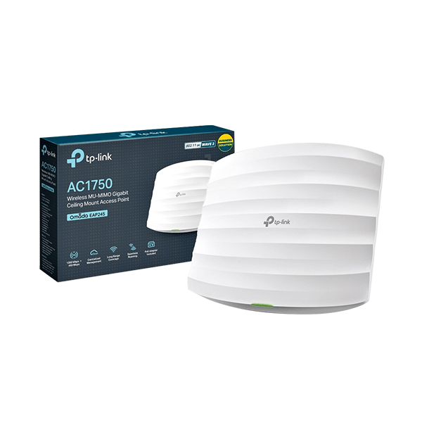 [Phát Wifi TP-Link] Router Wifi TP-Link EAP245 (  3 anten 3.5dBi, 3 
anten 4dB, 1750Mbps, Dual-band, 1 port LAN 1Gbps, 1 port PoE 802.3af/at)