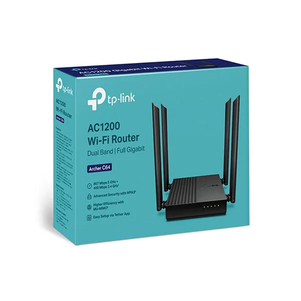 [Phát Wifi TP-Link] Router Wifi TP-Link Archer C64 (4 anten, 1267Mbps, Dual-band, 
MU-MIMO, 4LAN 1Gbps)